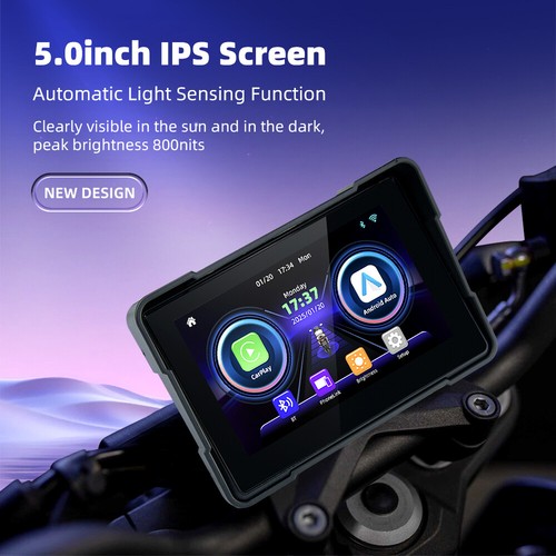 Universal Portable Linux Motorcycle Navigation 5"IPS Screen IP67 Carplay BT5.0 - Picture 3 of 22