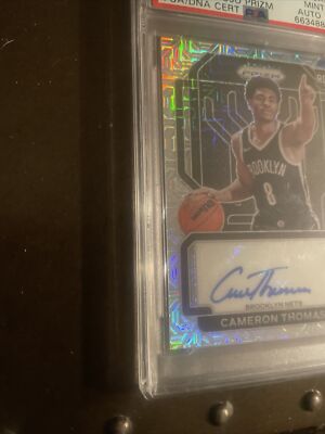 Cam Thomas 21 prizm mojo Auto /25 PSA 9 Auto 10 .Read