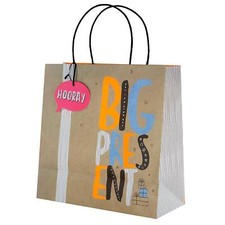 Hallmark Neon Hooray Big present Gift Bag - New Large Father's Day Birthday Act