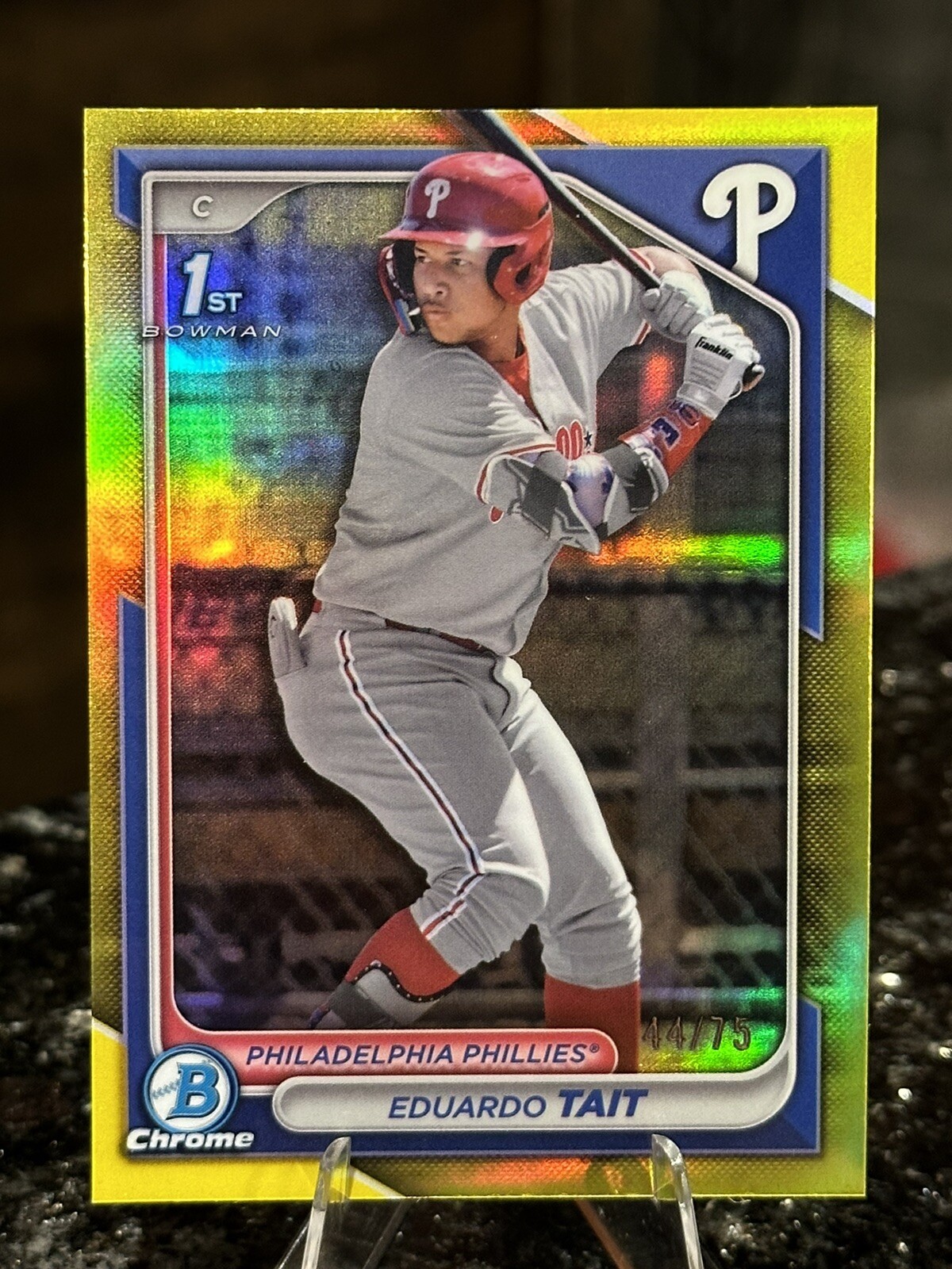 EDUARDO TAIT #/75 Yellow Refractor 2024 Bowman Chrome 1st Prospect BCP-164 Twins