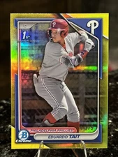 EDUARDO TAIT #/75 Yellow Refractor 2024 Bowman Chrome 1st Prospect BCP-164 Twins