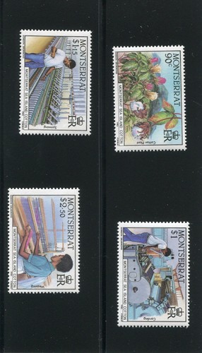 MONTSERRAT SCOTT#569-572 MNH COTTON INDUSTRY