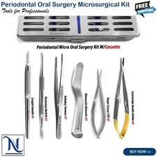 Dental Periodontal Gum Surgery Microsurgical Set Scissors Forceps Needle Holders