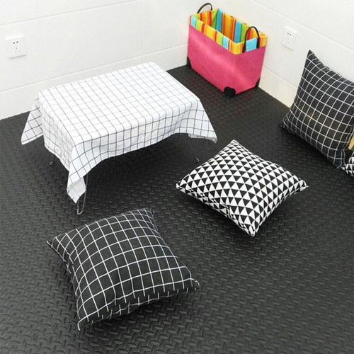 12 Pieces Puzzle Exercise Floor Mats Workout Gym Equipment Mat Black - Picture 4 of 12
