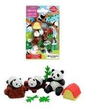 Japanese Iwako Panda Family Eraser Set S-4858
