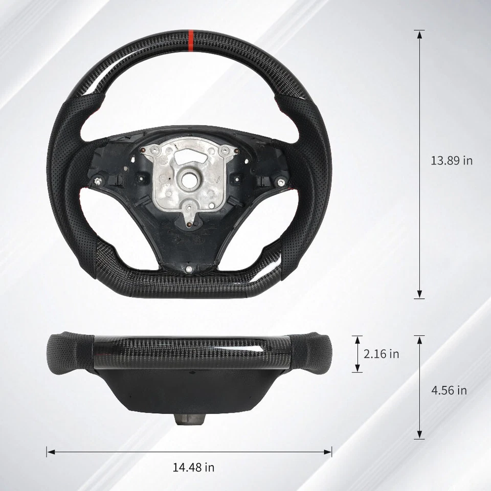 Volante de fibra de carbono para BMW E90 E92 E93 M3 328i 335i manual Foto 3 de 4
