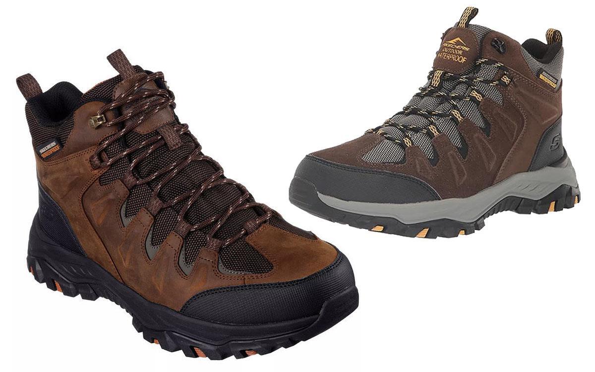 SKETCHERS Men\'s Leather Upper Air-Cooled Memory Foam Waterproof Boots size 10.5 Skechers Men main image 2