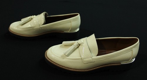 Franco Sarto Women's Carolynn Lug Sole Loafers LB3 Putty White US:8M UK:5.5