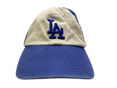 LA Dodgers Blue and White Large Fitted Baseball Cap GUC