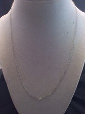 Delicate 18.5 Inch Sterling Silver 1mm Cable Chain Necklace B85 