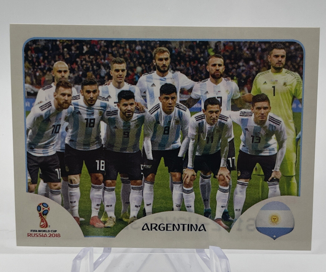 Panini Fifa World Cup Russia 2018 Stickers Argentina Team Messi Pink Back #261