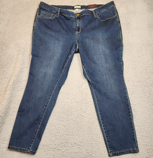 Ava  Viv Women's Size 26W 48X28 Plus Size Jeans Dark Wash Skinny Denim