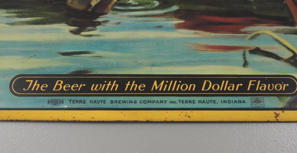 Champagne Velvet Beer Fishing Sign Hy Hintermrister Indiana Brewing