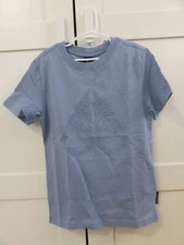 Moose Knuckles kids windy blue plaxton logo tee size xs approx size 7-8 $95