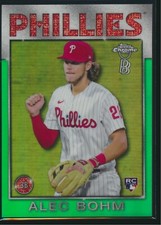 2021 Topps Chrome Ben Baller Edition 1986 Green Refractor Alec Bohm RC 37/99