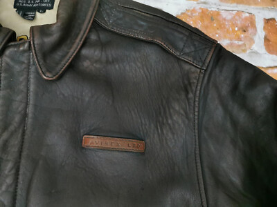 Avirex USA Vintage A2 Pilot Leather Jacket 1943 Glenn Miller AAF