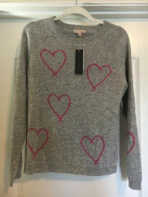 NWT WOMEN PHILOSOPHY 100% CASHMERE LONG SLEEVE SWEATER (M) COL: GRAY