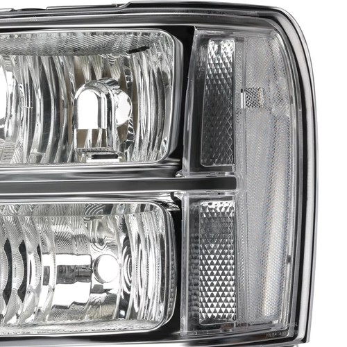 Pair Headlights Assembly For 2007-2014 GMC Sierra Front Headlamps Left+Right - Picture 8 of 12