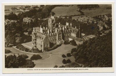 Ariel Blick auf Kilmacolm hydropathisches Renfrewshire Echtfoto Vintage Postkarte H28