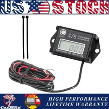 Waterproof Tiny Tach Digital Hour Meter Tachometer Resettable Job Timer Power US