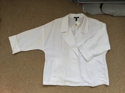 Eileen Fisher XL white jacket, NWT, linen mix - Picture 5 of 7