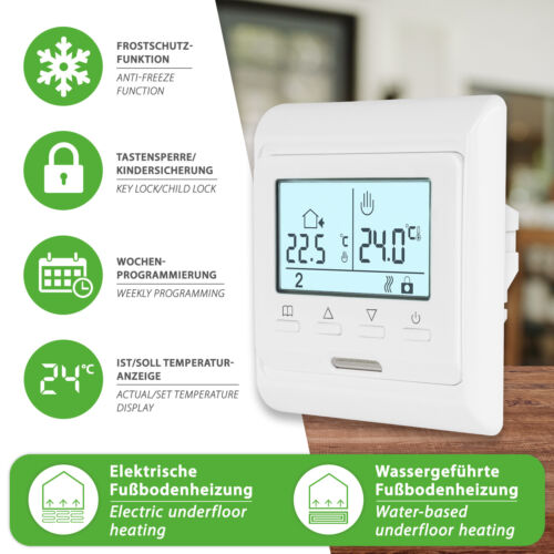 Bodenheizung Fußbodenheizung Elektrische elektro 200W elektrisch Fliese Bad Set - Bild 10 von 52