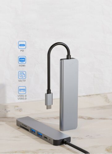 HUB USB 3.0 type-C 4K adaptateur vers HDMI, station 6 en 1 pour MacBook Pro Air - Bild 3 von 5