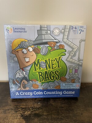 Learning Resources Money Bags | A Crazy Coin Counting Educational Board Game 7+
