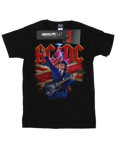 Ladies Ac/Dc Angus Union Flag Boyfriend Fit erkend T-shirt vrouwen dames