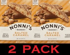 Nonni's Bakery SALTED CARAMEL Biscotti Nonnis Real Milk Chocolate 6.72 oz 2 PACK