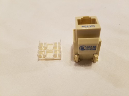 Cat5e RJ-45 Keystone Jacks - Off White - QUANTITY OF 10 - Afbeelding 3 van 9