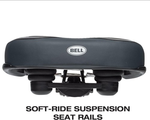 Bell Comfort Wide Bike Seat Bicycle Saddle Cruiser Extra Soft Foam Non-Leather - Picture 10 of 12