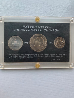 アメリカ合衆国バイセンテニアル3枚セット 1776-1976 US Bicentennial, Uncirculated 3 Coin Set | eBay