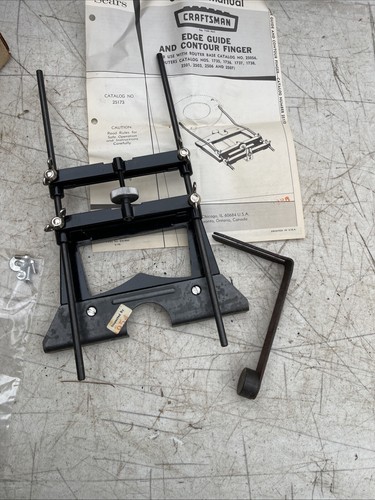 NIB Vintage Sears Craftsman Router Edge Guide & Countour Finger w/ Manual 925173 - Picture 8 of 11