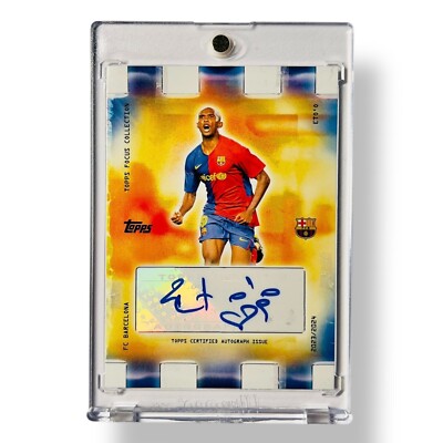 Samuel Eto o Auto FC Barcelona Topps Focus Collection 2023/24 Autograph No PSA