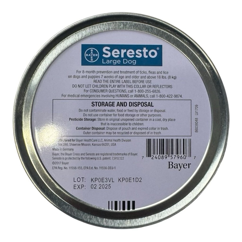 Bayer Seresto Flea and Tick Collar for Large Dog eBay