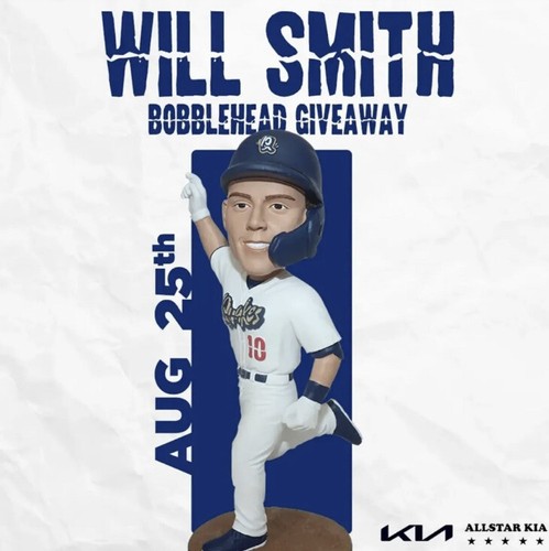 ๐ฅ8/25/2023 Will Smith Los Angeles Dodgers Rancho Cucamonga Quakes Bobblehead - Picture 4 of 5