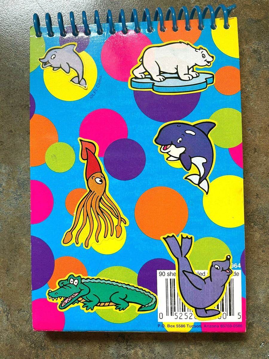 Vintage Lisa Frank Rainbow Puppies Spotty Dotty Dogs Spiral Note