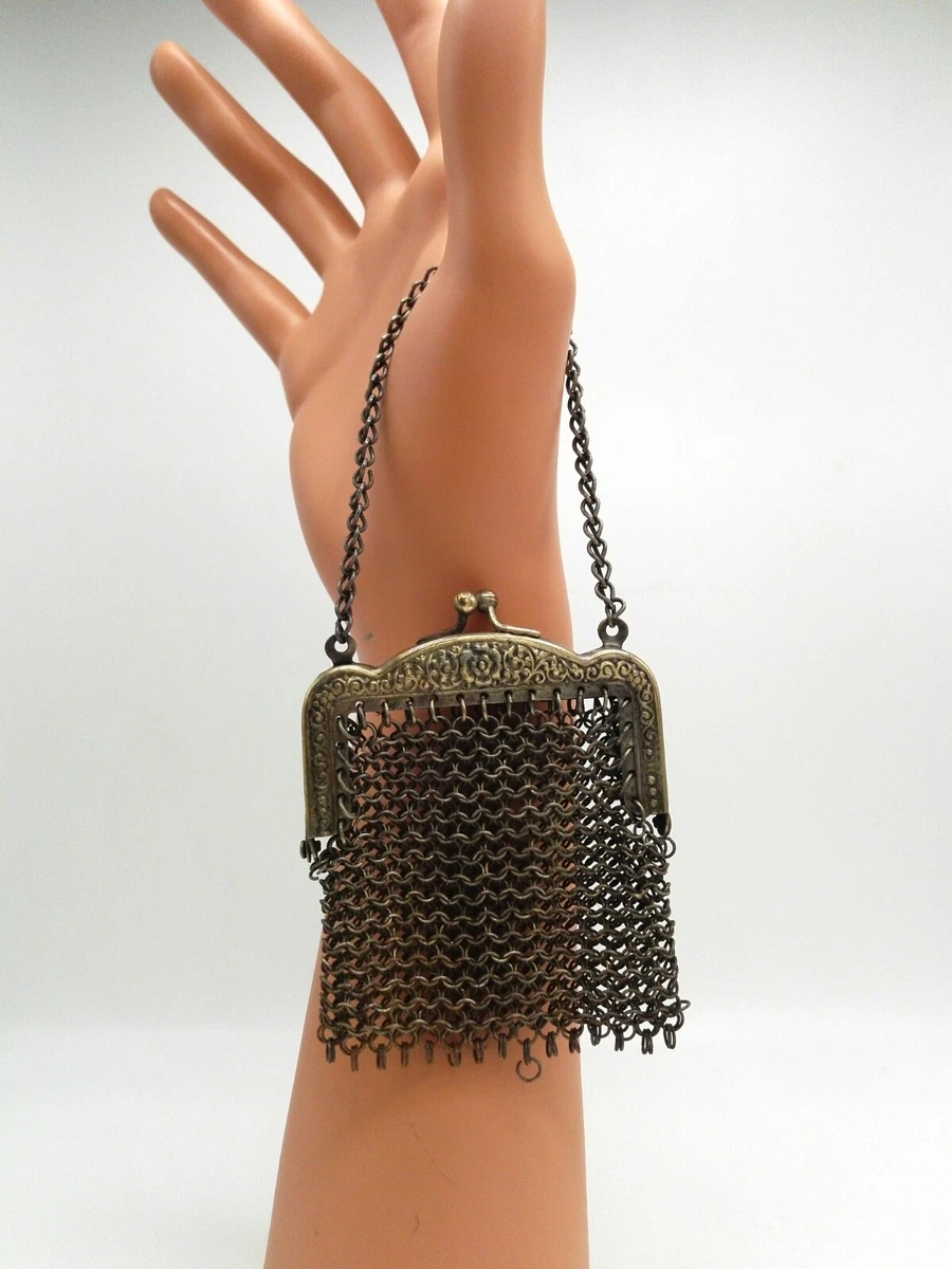 Victorian Antique Mesh Chain Link Brass Coin Purse eBay