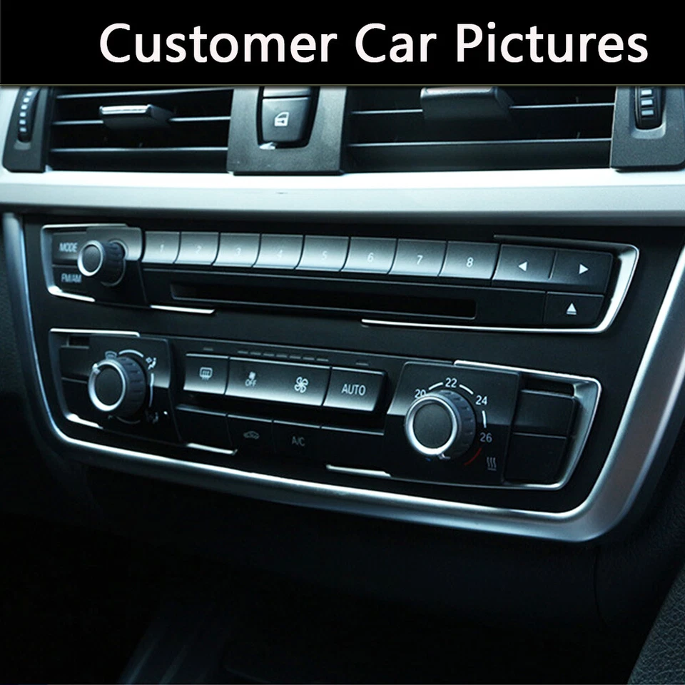 Ajuste para BMW Serie 3 4 GT F30 F34 F36 13-19 Control Central Decoración Tira Borde Foto 3 de 4