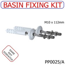 BASIN WALL MOUNTED FIXING KIT M10 x 112mm SANITARY FIXING KIT *FREE POSTAGE* 