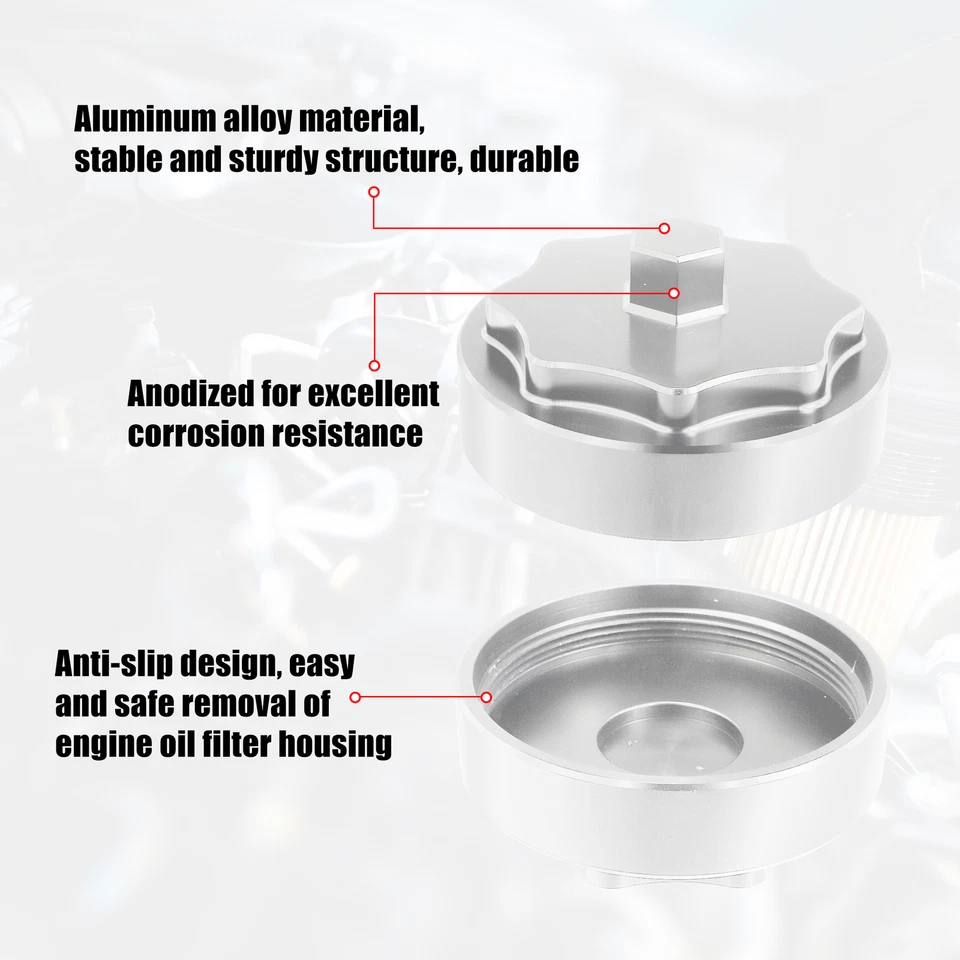 Cubierta de tapa de carcasa de filtro de combustible para Dodge para Ram 2500 3500 10-20 tono plateado Foto 3 de 4