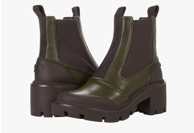 Tory Burch Chelsea LUG-SOLE Heeled Booties Ankle Boots Leccio Green Leather  10.5 | eBay