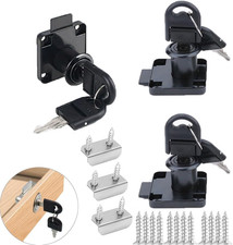 3 Pack Drawer Lock File Cabinet Locks with Folding Keys Mailbox Lock Bedroom Dre