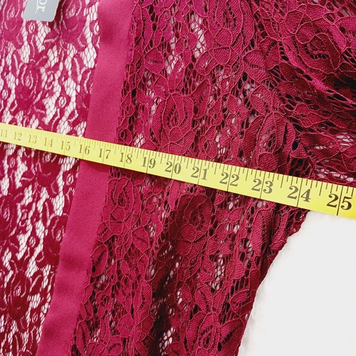 Kimono Size XL Burgundy Lace Romantic Goth Boho Festival Couquette Whimsycore - Picture 9 of 13
