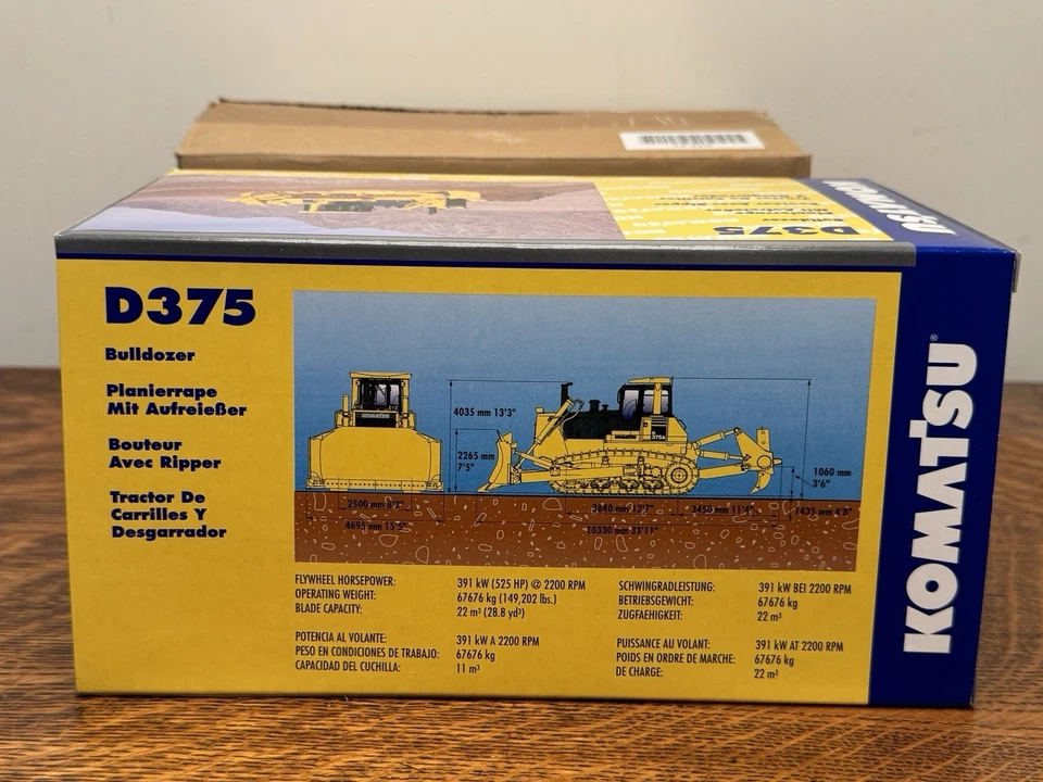 Komatsu D375A бульдозер с Ripper - "БЕЛЫЙ" - 1/50 - First Gear #59-0218 - 400 сделано - Изображение 4 из 4