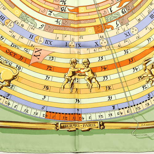 Hermes Scarf ASTROLOGIE 90cm Silk Carre Foulard FRANCOISE FACONNET - Picture 2 of 6