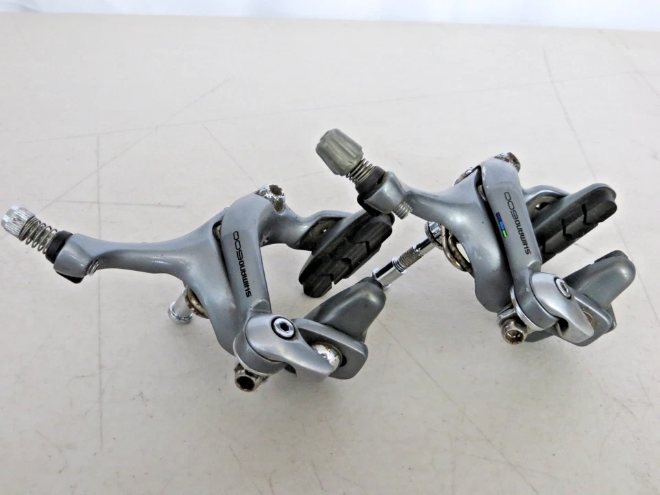 Juego de pinzas de freno delanteras + traseras Shimano 600 tricolor para bicicleta de carretera BR-6403 Japón Foto 2 de 4