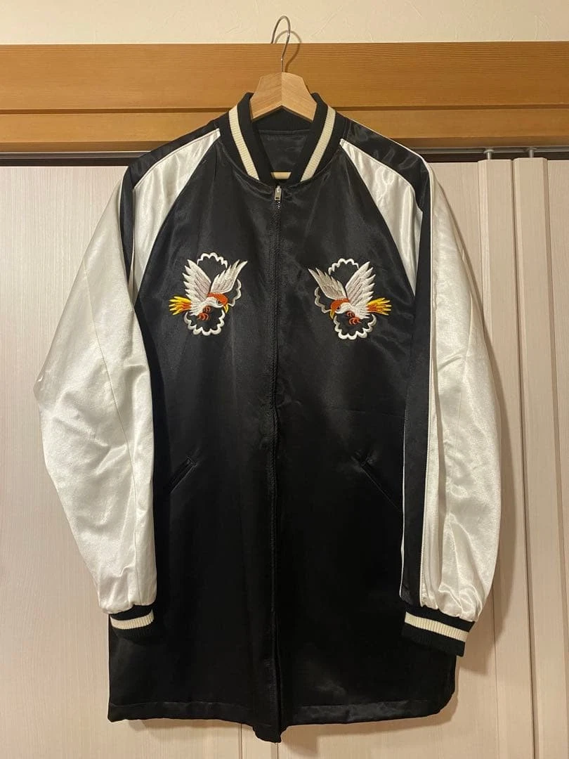 FACTOTUM FOH Sukajan Jacket Satin Bomber Model FOH Size M Black Edition image 1