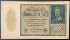 1922 GERMANY PAPER MONEY - 10,000 MARK BANKNOTE!